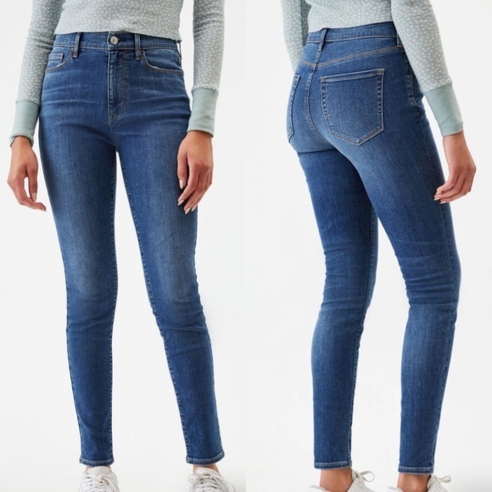 PacSun 25 dark blue mid rise stretch skinny jeans